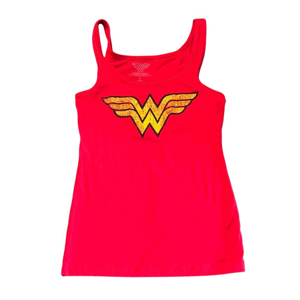 DC Comics Wonderwomen Womens Red Tank Top L Large NWOT